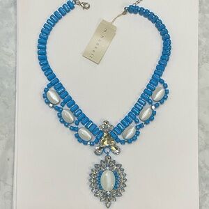 Maselli Blue and White Crystal Necklace
